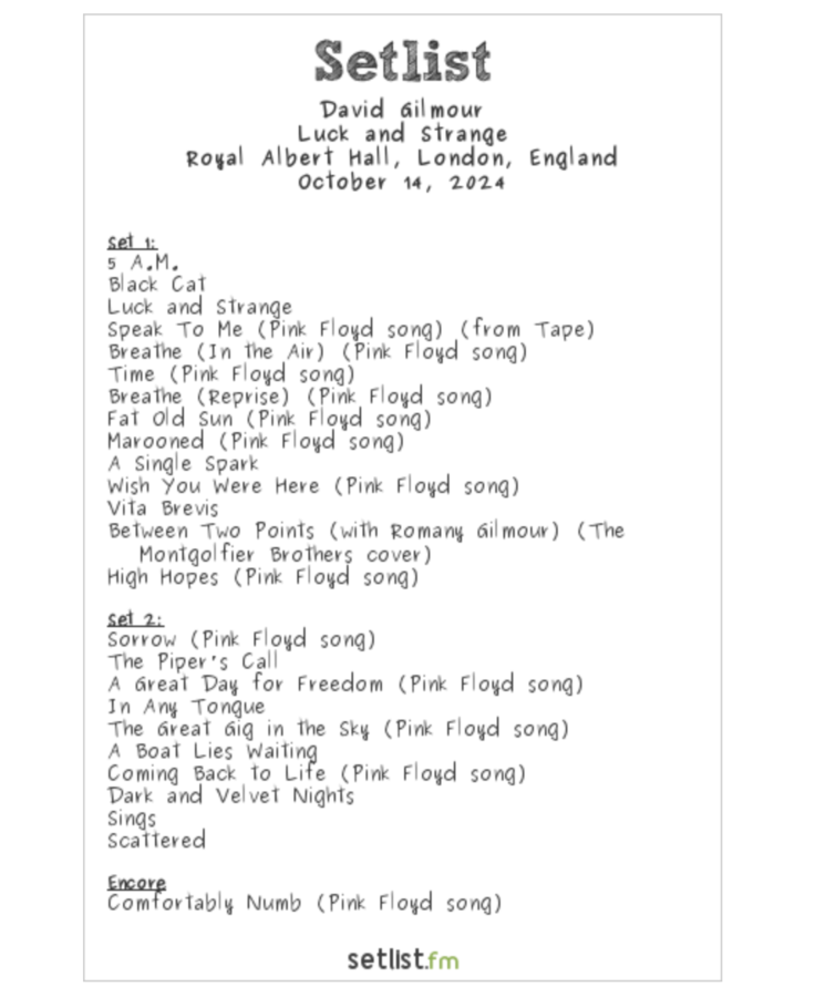 David Gilmour Live Debuts "A Single Spark" at Royal Albert Hall